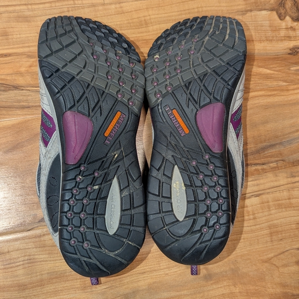 Merrell Azura Gray Plum Purple Hiking Trail Shoe Women's 11 EU 42.5 GUC Outdoors - Picture 7 of 8